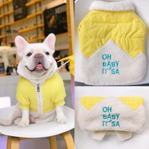 French Bulldog Coat Jacket Winter Pug Dog Clothes Outfit Poodle Schnauzer Frenchie Dog Clothing Thicken Warm Pet Costumes Suit
