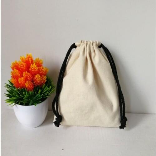 Storage Gift Bags Shopper Cotton Drawstring Bag Tote Reusable Cloth Fabric Travel Pouch Custom Logo Event Goody Bag Party Favor