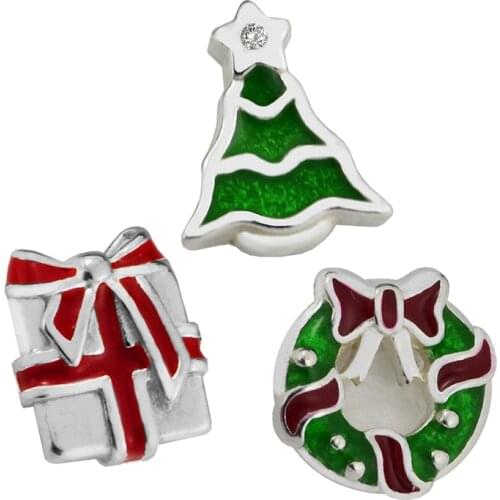 Fits for Floating Locket Pendant Necklace Petite Elements Pack In 3pcs 100% 925 Sterling Silver Beads Free Shipping