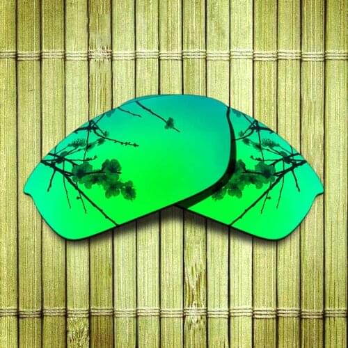 Polarized Replacement Lense For-Oakley Flak Jacket Sunglasses Frame True Color Mirrored Coating - Green Options