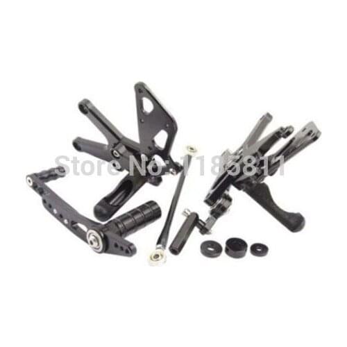 Custom Motorcycle Adjustable Rear Footrest Foot rest Peg FootPeg FOR Yamaha YZF R1 Year 2009 - 2010 Black ALLOY CNC