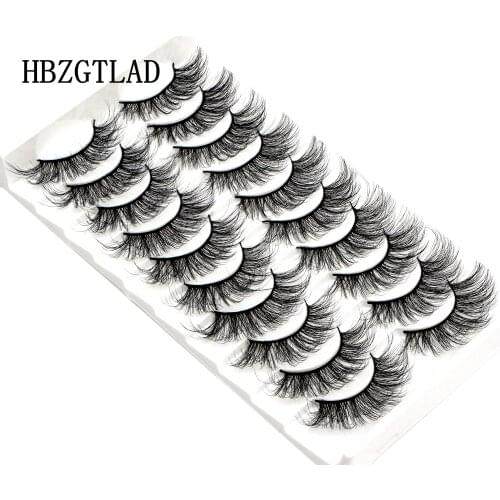 New 2-12 pairs 15-23mm natural 3D false eyelashes fake lashes makeup kit Cilios Mink Lashes extension mink eyelashes maquiagem