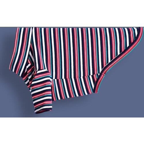 Dog Shirt High Collar Breathable Thin Puppy Striped Vest Summer Pets Spring Одежда для собак