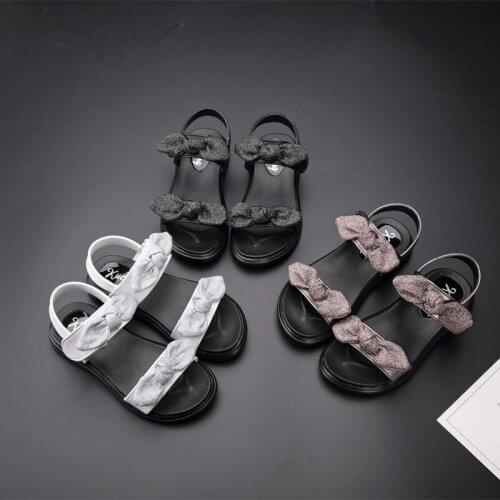 2021 summer new girls' Korean fashion sandals butterfly dew toe princess shoes anti slip soft bottom beach sandals non-slip