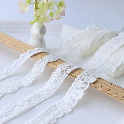 38Yards 2cm Mesh Cotton Embroidery Lace Trim Sewing Accessories Fabric Handmade DIY Garment Needlework Clothing Decoration 299