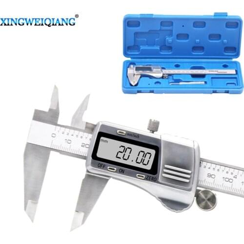 0-150mm 6inch Digital Vernier Caliper Waterproof Stainless Steel LCD Electronic Caliper Gauge Tool Metric / imperial conversion
