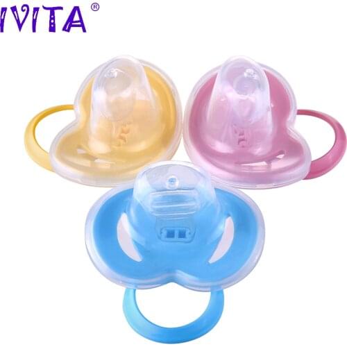 IVITA Pacifiers For Full Body Reborn Doll Silicone Dolls Reborn Accessories Silicone Baby Feeding Toys Pacifier