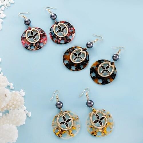 SophiaXuan Acrylic Pendant Earring Wholesale Marshallese Dangling Earrings Trendy for Women Hawaiian Big Designer Multicolor