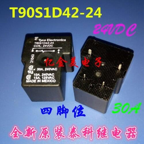 T90S1D42-24 24VDC new original 4-pin 30A relay