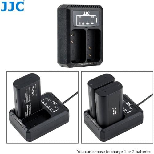 JJC USB Dual Battery Charger for Panasonic Lumix DC-S1 DC-S1R DC-S1H Cameras Replaces Panasonic DMW-BLJ31