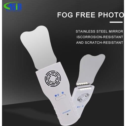 Dental orthodontic imaging LED fog free photo mirror stainless steel refractor cavity obervation reflector