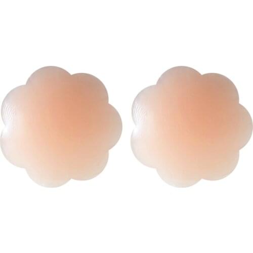 Women Nipple Pasties Self Adhesive Silicone Nipple Cover Invisible Reusable Nipple Covers Stickers Bra Pad Accessories