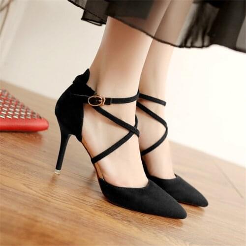 Womens shoes spring 2021 new Korean fashion strap pointed high heel stiletto sexy Baotou Roman sandals