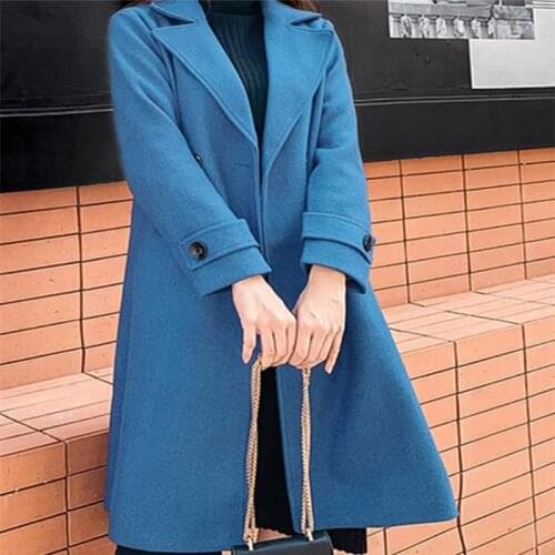 Ladies Coat Winter Women Wool Coats fashion Wool jacket Double Breasted Woolen Coats Outdoor Woolen Overcoat