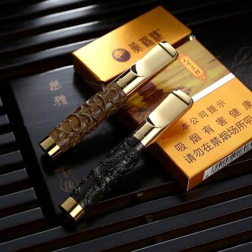 Zobo Solid wood cigarette holder filter mens circulating washable sandalwood smoke purifier