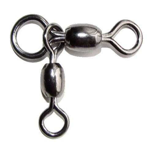 Double Swivel fishing tool sea product rolling Pin for fishing accessories ball connector with safety snap solid 1/3/5pcs/lot