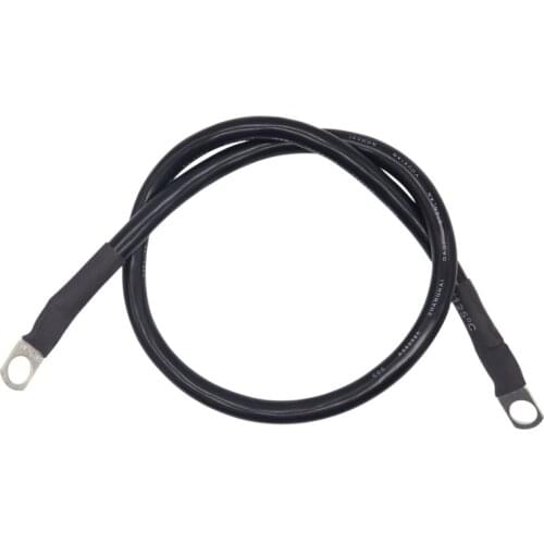 2 Foot 4 AWG Battery Cable Wire with 3/8 inch Ring Terminals Universal for Car Marine Boat ATV Lawn Mower