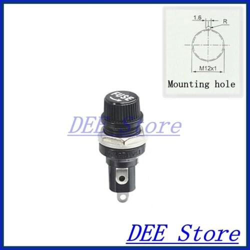 5x20 mini fuse block fuseholder fuse holders panel mount fuse holder for 5*20mm cylindrical Glass Tube/Ceramics fuse 10A