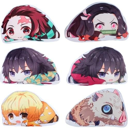 Devils Blade Anime Plush Stuffed Cushion Pillow Demon Slayer Kimetsu No Yaiba Kamado Tanjirou Nezuko Q Version Pillow Toy Dolls