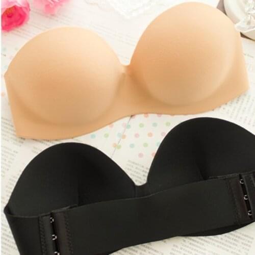 Shoulder tape bra bride bra slip-resistant seamless push up wedding dress underwear female small thickening