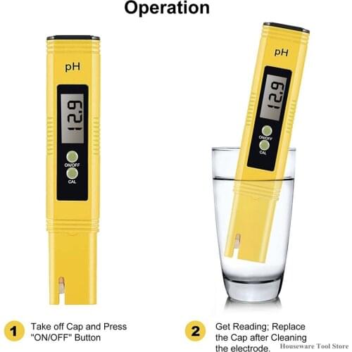 LCD Digital PH Meter Tester Liquid PH Value Detector DIY Electric test pen For Aquarium Fish tank Pool Water Cosmetic Experiment