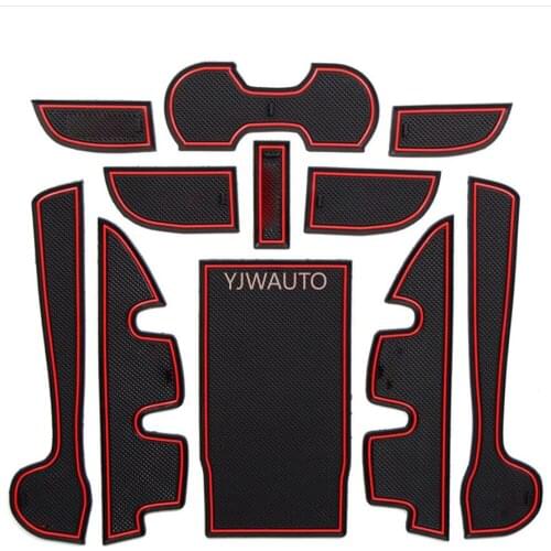 Door Slot Mat for Toyota CAMRY 2012-2016 Gate Groove Cushion Car Door Rubber Cup Holder Mats Anti-slip Carpets Position