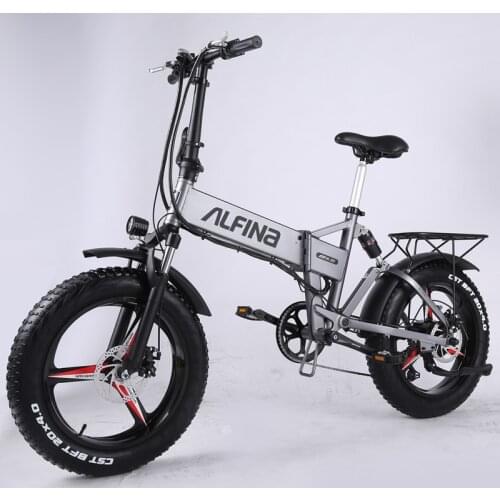 ALFINA 500W electric mountain bike 12.8AH 40km/h foldable 4.0 fat tire ebike electric bike