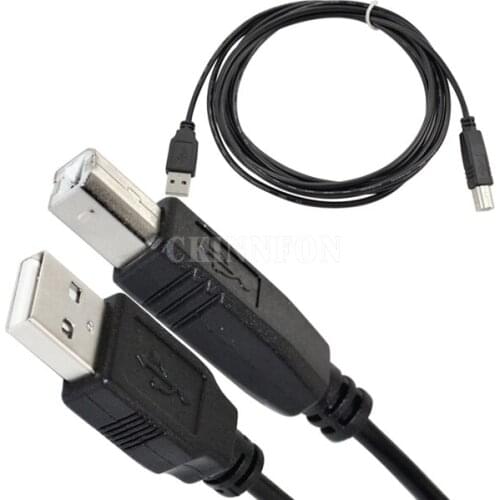 200pcs 1.8M USB 2.0 A to B Male Adapter Data Cable for Epson Canon Sharp HP Type B Printer Scanner Extension Wire Cord