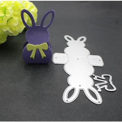 14.1*6.4cm Rabbit Metal Cutting Dies Frame Stencils DIY Scrapbooking Embossing Paper Cards Die Cuts Photo Album Making Craft