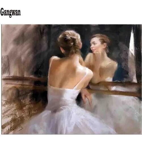 Hobby Full Resin Square Diamond Painting Ballet dance 5D Diamond embroidery Needlework Diamond Mosaic Cross Stitch decoration