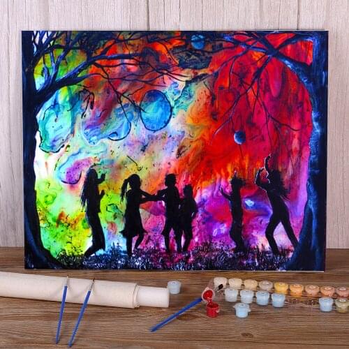 Natural Scenery Childhood Dreams Painting By Numbers Kit Oil Paints 50*70 Paiting By Numbers Home Decoration Wholesale