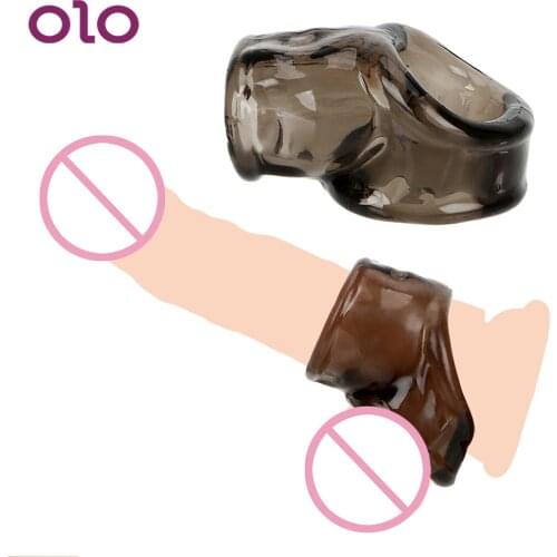 OLO Delay Ejaculation Penis Ring Cock Ring Sex Toys for Men Male Scrotal Binding Silicone Adult Products