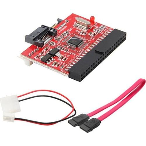 SATA Serial-ATA to 3.5 IDE PATA HDD Converter Adapter ATA100/133 + Cable