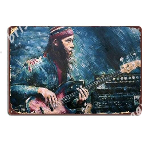 Portrait Of Jaco Pastorius Metal Signs Wall Mural Designing Mural Poster Tin sign Posters