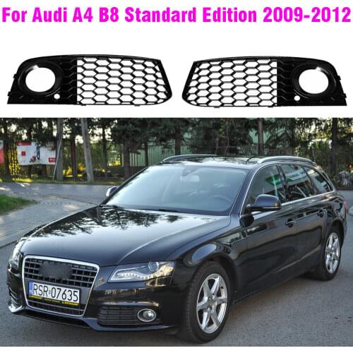 For Audi A4 B8 2009 2010 2011 2012 Honeycomb Mesh Fog Light Open Vent Grill Intake Cover Grille Car Parts