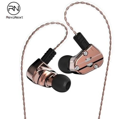 Revonext QT5 1DD+1BA Hybrid heavy metal housing in ear eardphone HIFI monitor running sport earphone