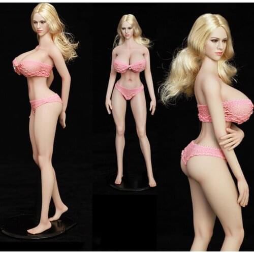 Customized 1/6 Scale Sexy Girl 28xl Silicone Seamless Body Model Toy with Active Fingers Female Super Big Bust Body