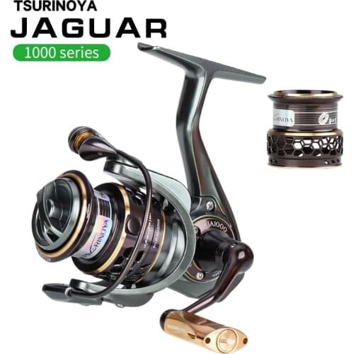 TSURINOYA JAGUAR 1000 Spinning Fishing Reel 185g 5.2:1 Ratio 9+1BB 4kg Drag Power Double Spool Saltwater Wheel Spinning Reels