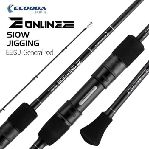 ECOODA EESJ 1.85m 1.91m Slow Jigging General Rod 1/2 Section PE1.5-4 Lure WT 100-400g Carbon Rod FUJI Parts Spinning Casting Rod