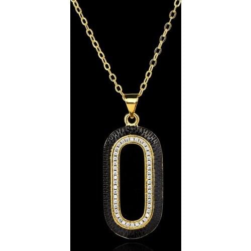 CIZEVA Unique Black Gold Color Necklace Luxury 925 Silver Sweater Necklace Chains Women' Retro Necklaces Choker Jewelry Gift