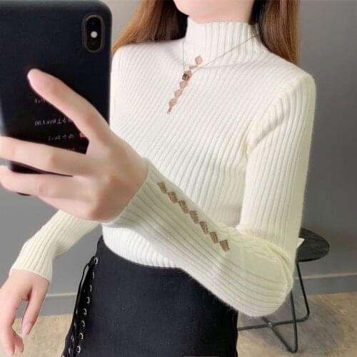 Sweater Womens Pullover Turtleneck 2021 Fashion Long Sleeve Style Cheap Autumn Within Sweater Cultivate Woman Clothing LXJ2021