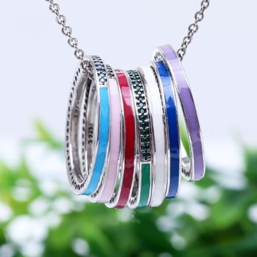 2020 New Free Shipping Authentic 925 Sterling Silver Color Enamel Wish Ring For Women DIY Jewelry Wishbone S925 Rings