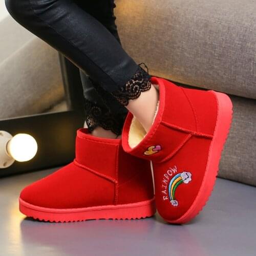 Winter Womens Boots Outdoor Plush Platform Cotton Shoes Ladies High Rainbow Snow Boots Girls Boots