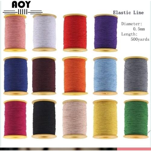 0.5mm 500yards Elastic Thread Ultrafine Line Rubber Band Cord for Underwear Sewing Jewelry Bracelets Beads DIY Craft Accessory