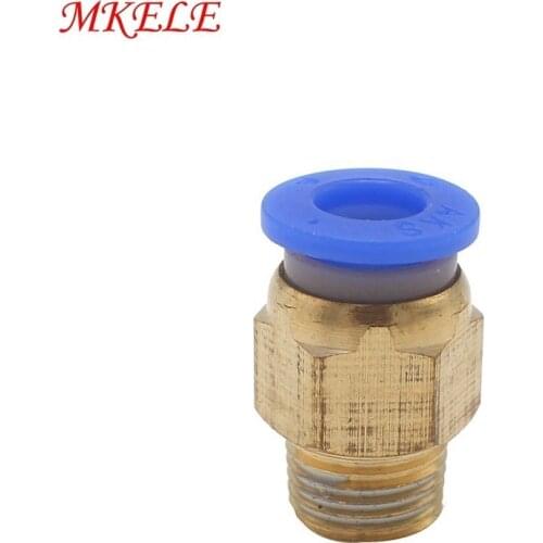 1/2,1/4,1/8,3/8,M5 Connector External Thread Brass Fittings PC6-01 Series Straight Connection Tracheal Material Free Shipping