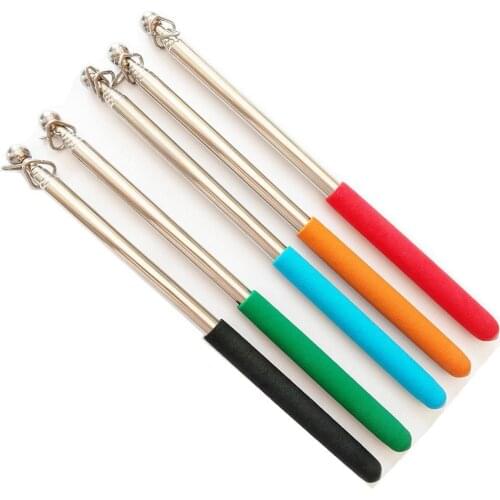 1m Telescopic Stainless Steel Flagstaff Pole for Teaching Pointer Guide Banner Funny Portable Emergency Stainless Steel Stick