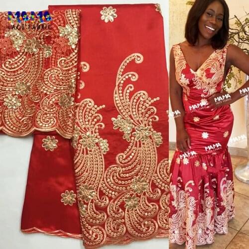 2.5+5 Yards High Quality French Nigerian Beads Embroidered Tulle Lace Fabric With Sequins George For Traditional Wedding Dress