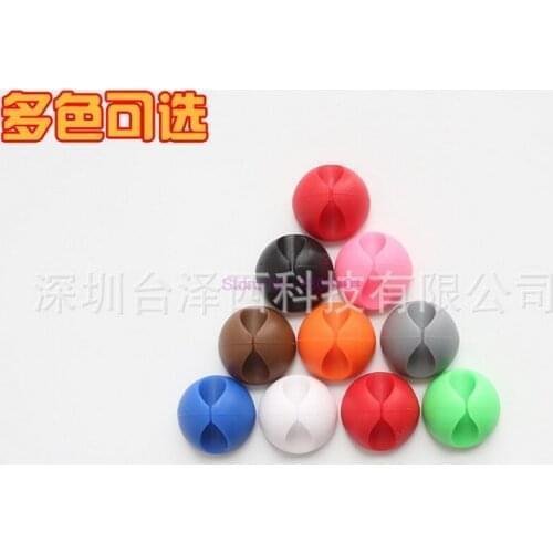 2000pcs Hard Plastic Black Cable Wire Organizer Clip Tidy USB Charger Cord Holder for desktop Cable Fixed clamp