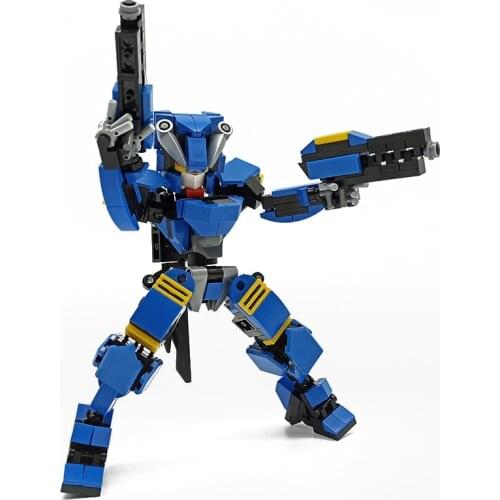 333Pcs Designer Mecha Warrior Building Blocks Toys For Children Armor Robots Anime Figure Model 17cm Action Figure Block Dolls
