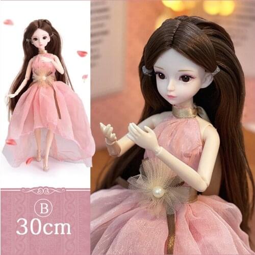 Adollya 1/6 BJD Dolls For Girls 30cm Fashion Clothes For Dolls Swivel Ball Jointed Doll Christmas Gift Toys For Children